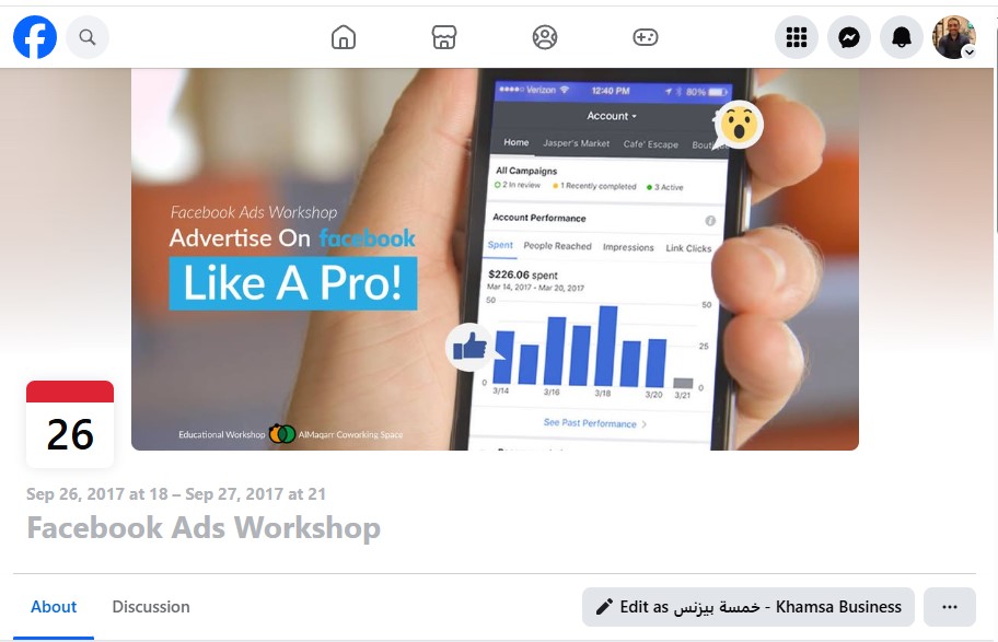 University graduation and first Facebook Ads workshop